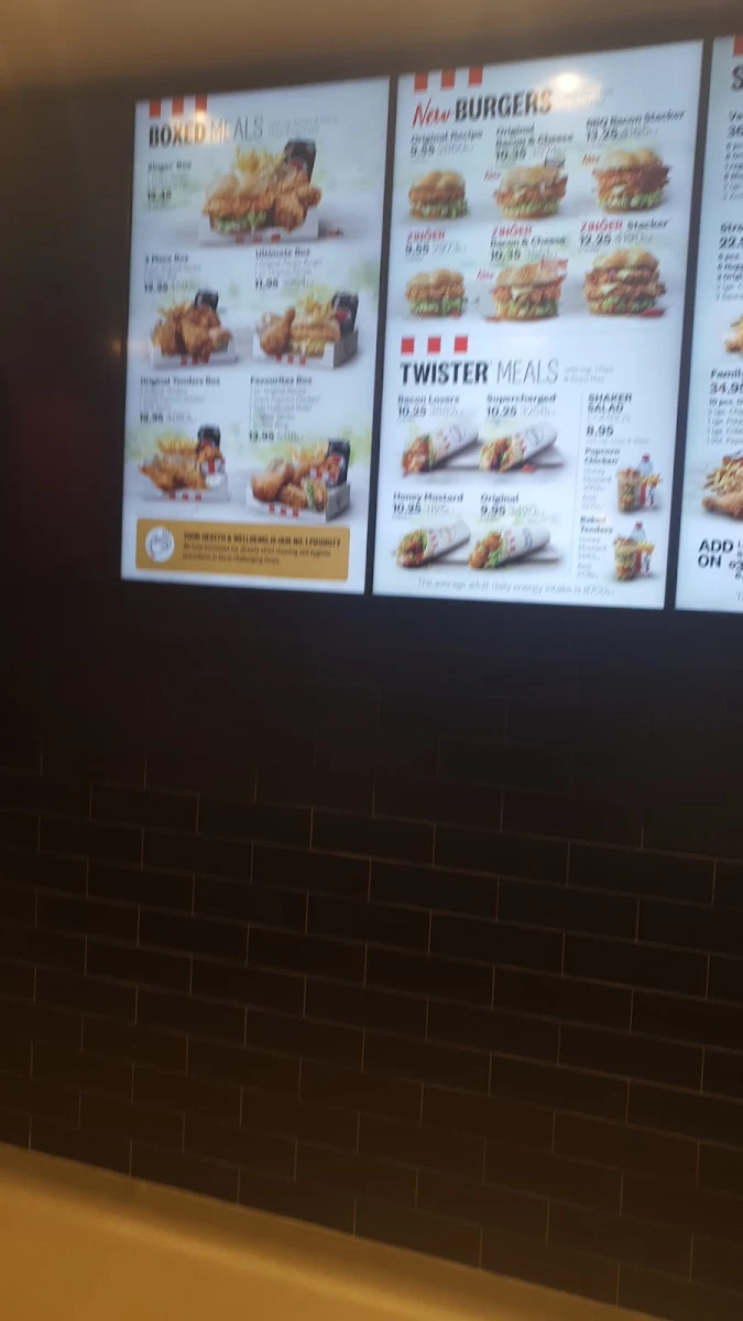 Menu, KFC Mackay