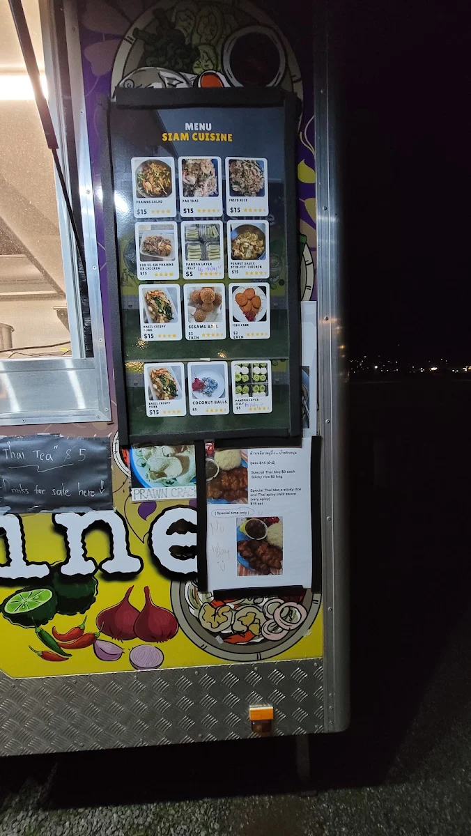 Menu, Siam cuisine