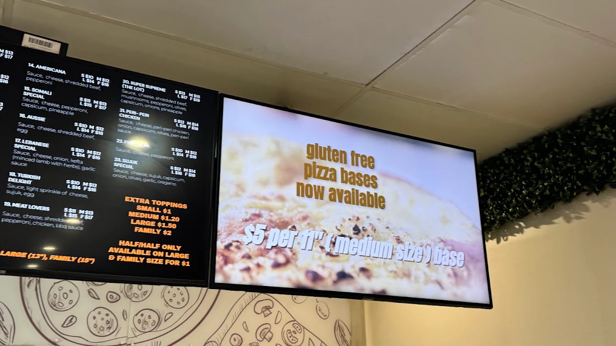 Menu, Newlands Pizza