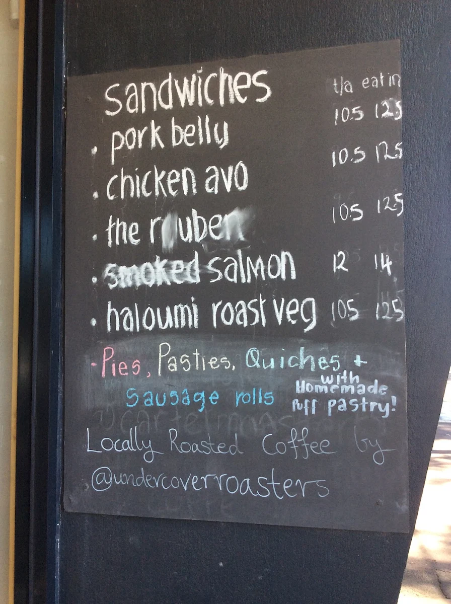 Menu, The Honey Thief Bakery