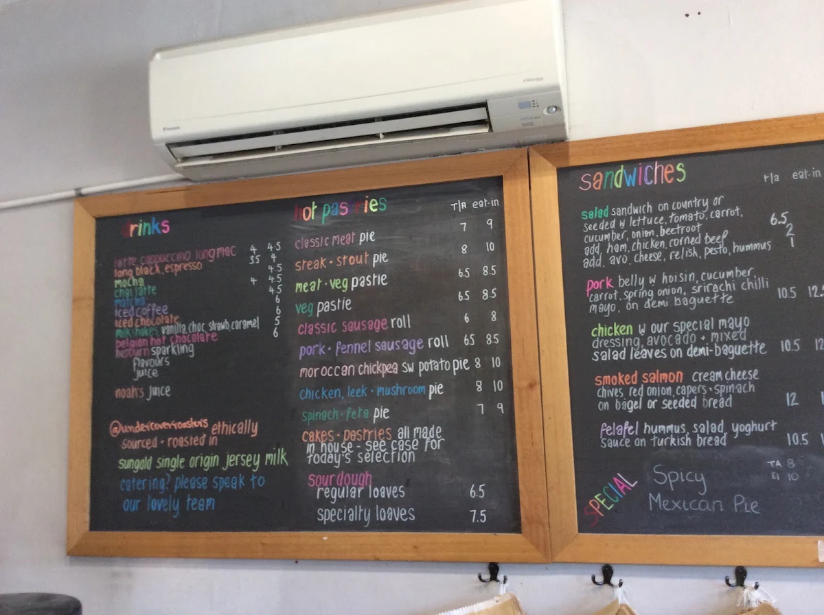 Menu, The Honey Thief Bakery