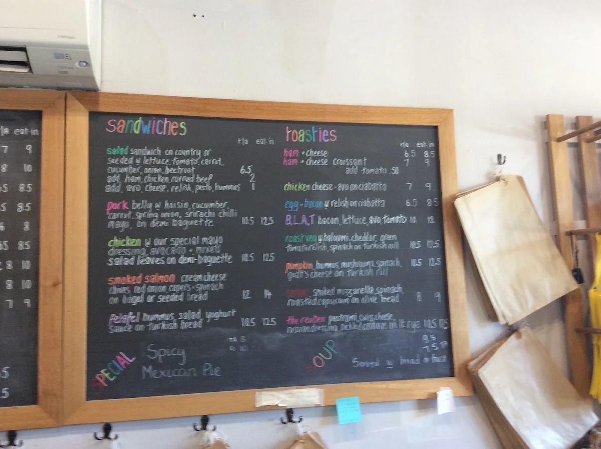 Menu, The Honey Thief Bakery