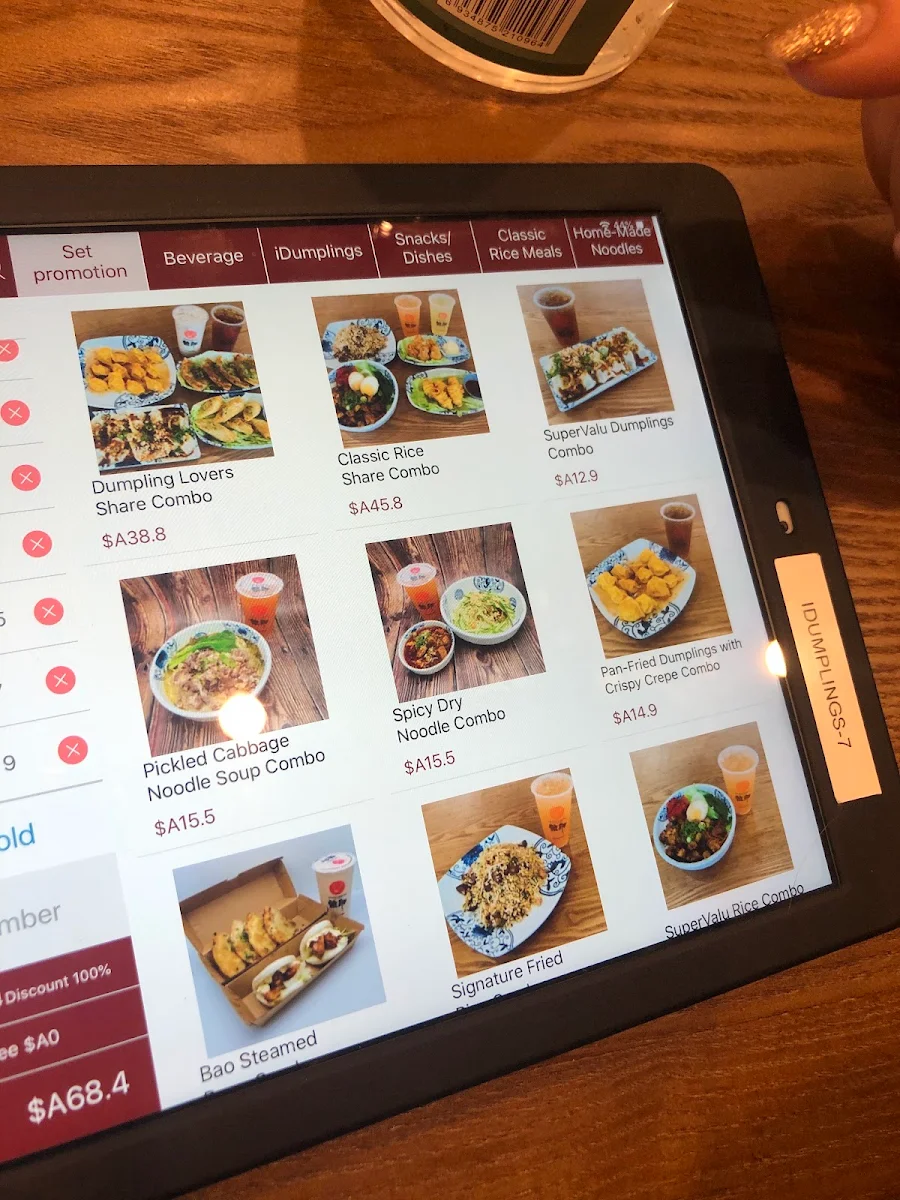 Menu, iDumplings SunnyBank Hills