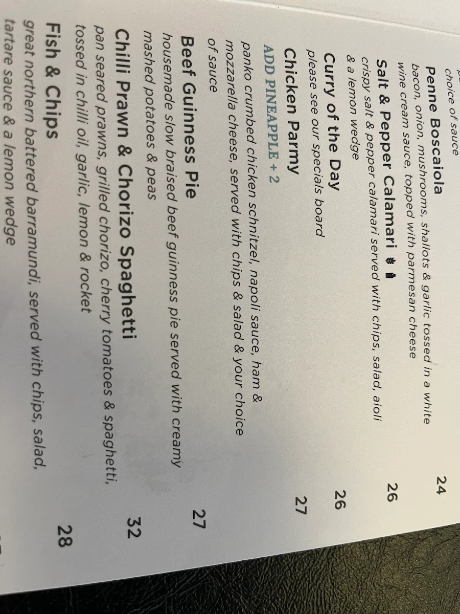 Menu, James & Antler