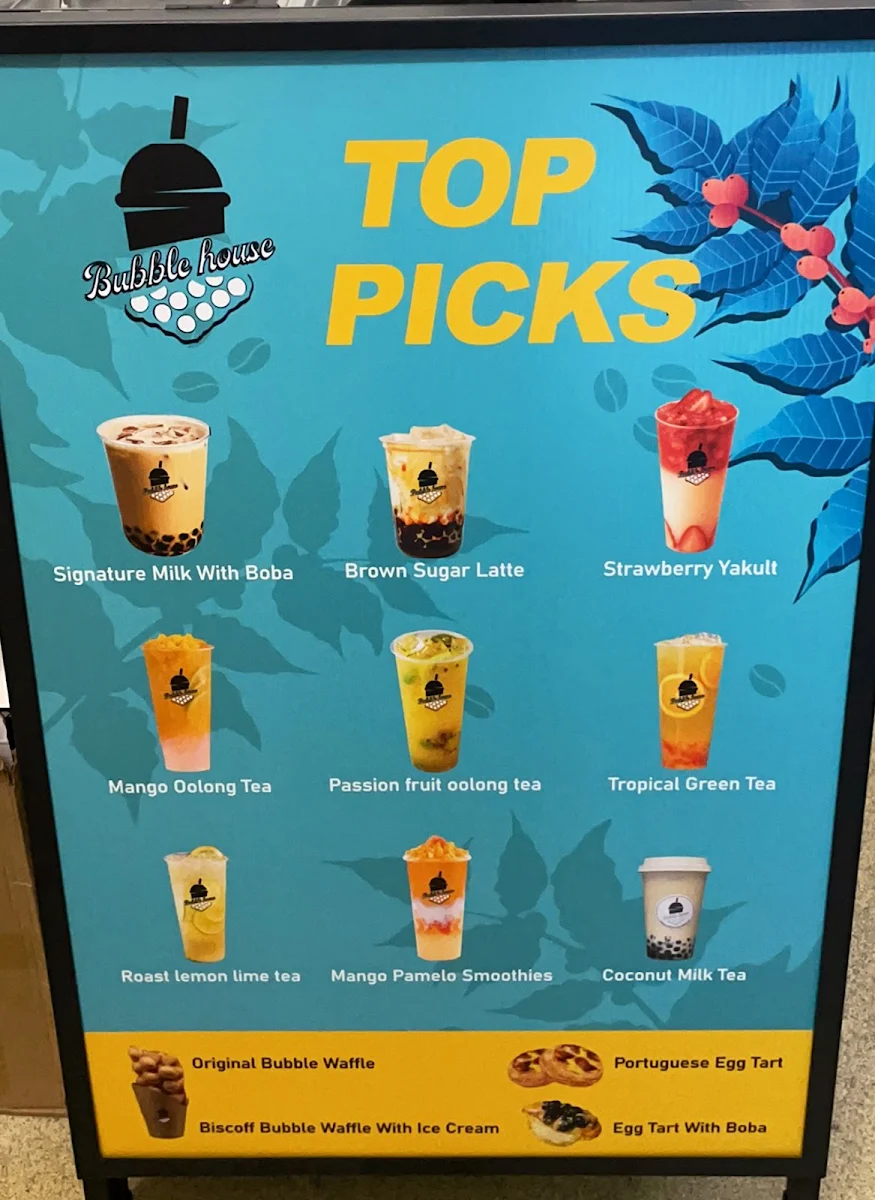 Menu, Bubble House