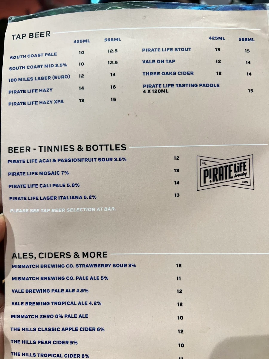 Menu, 100 Miles Kitchen And Bar