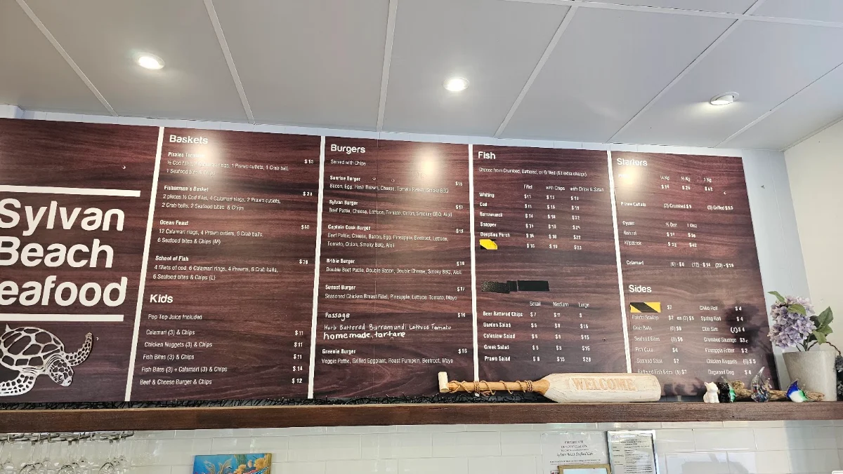 Menu, Sylvan Beach Seafood Cafe