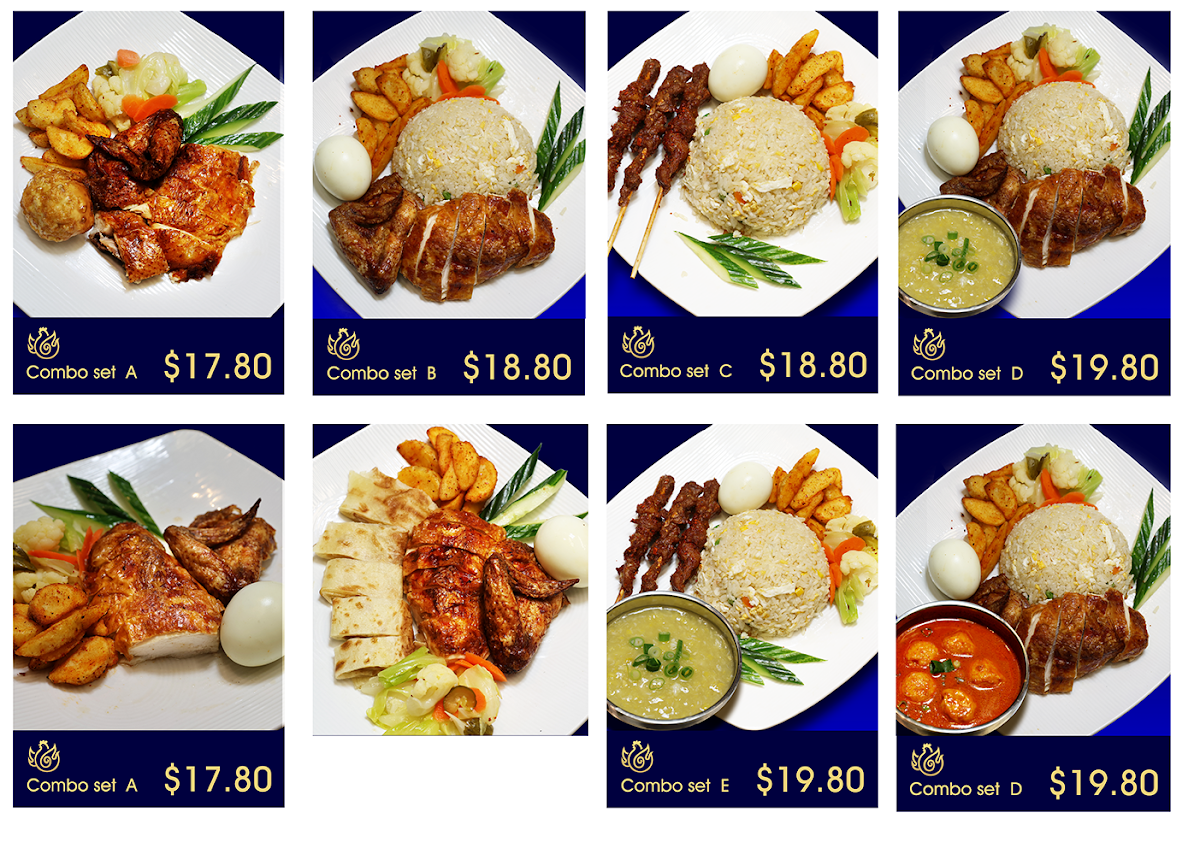 Menu, Nine square Roast Chicken King