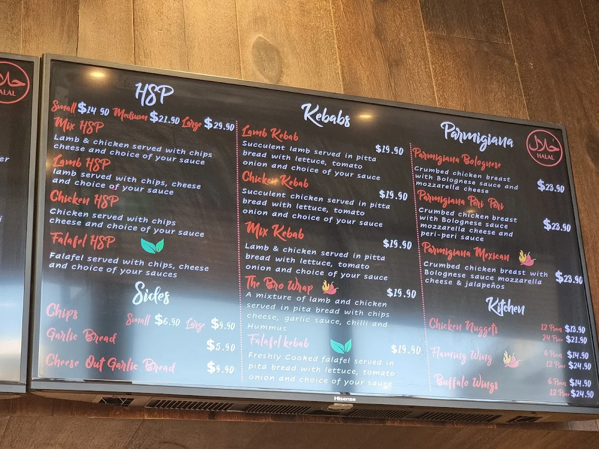 Menu, Big Brother Pizza & Kebab - South Morang