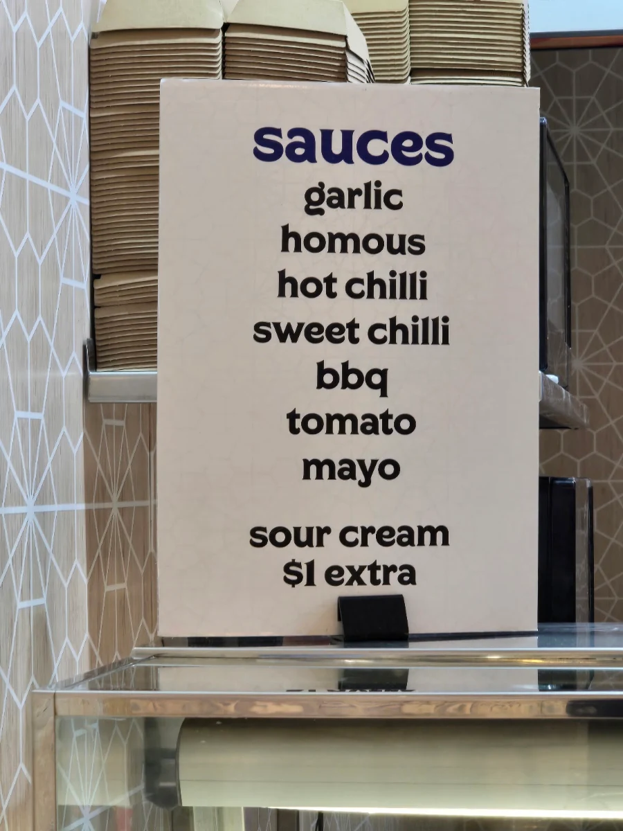Menu, Istanbul Kebabs