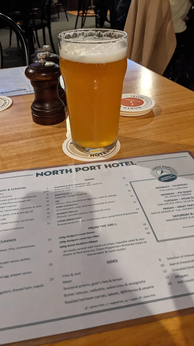 Menu, North Port Hotel