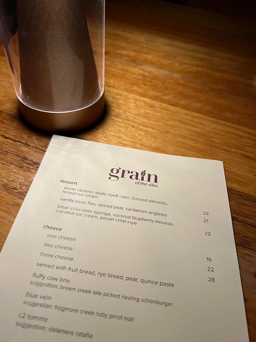 Menu, Grain of the Silos