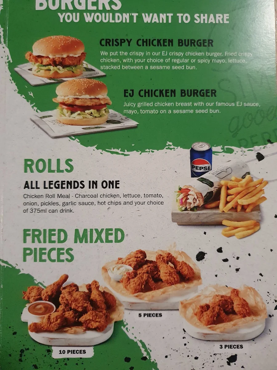 Menu, El Jannah Chicken Dandenong