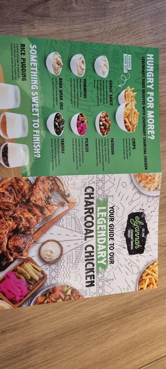 Menu, El Jannah Chicken Dandenong