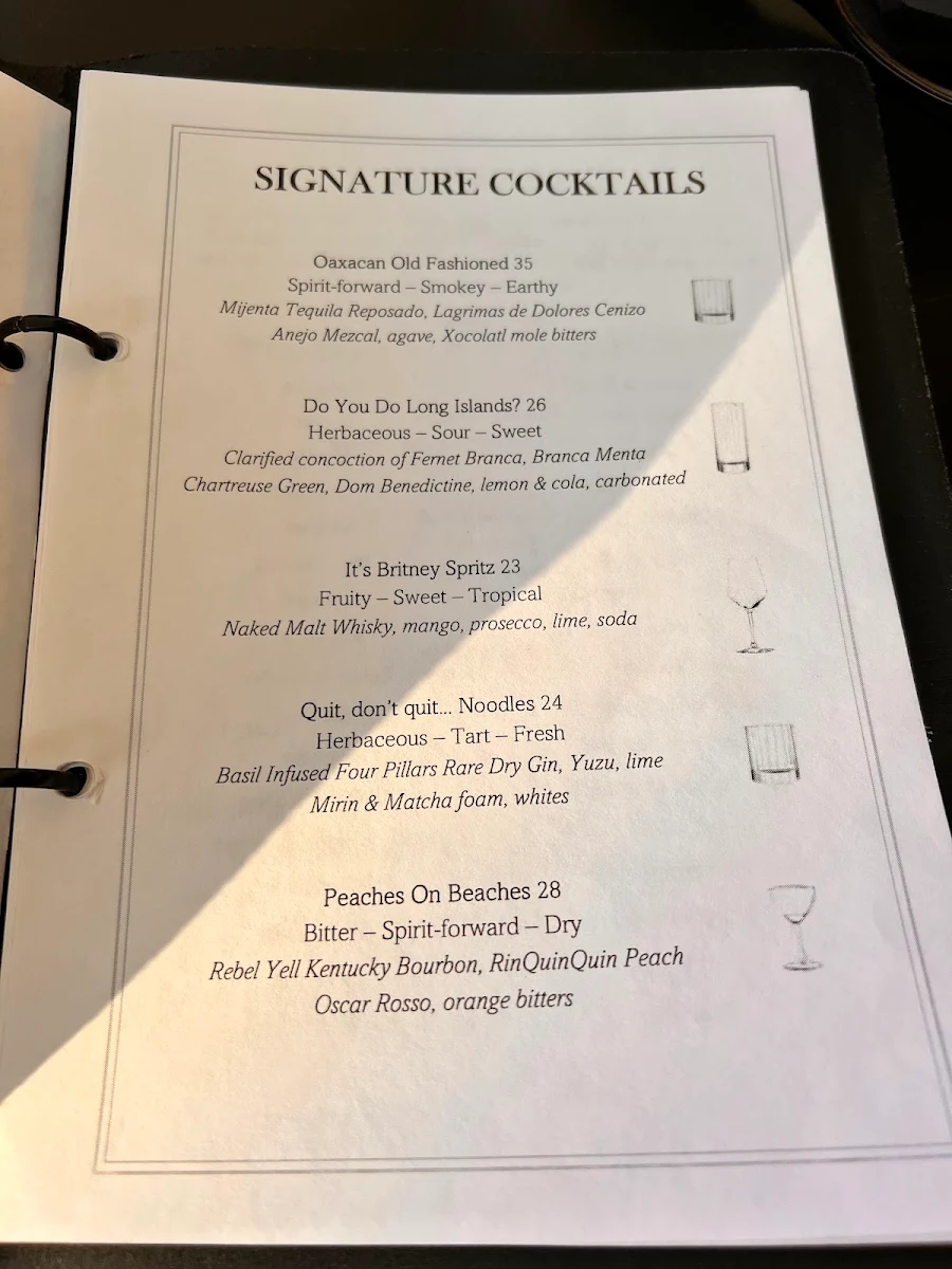 Menu, WAT Den - Whisky And Tequila + Cocktails