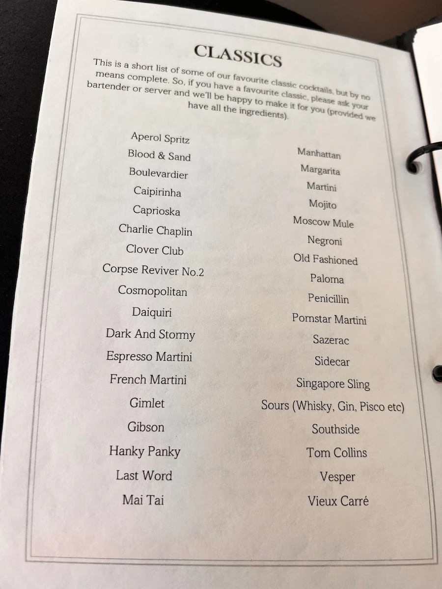 Menu, WAT Den - Whisky And Tequila + Cocktails