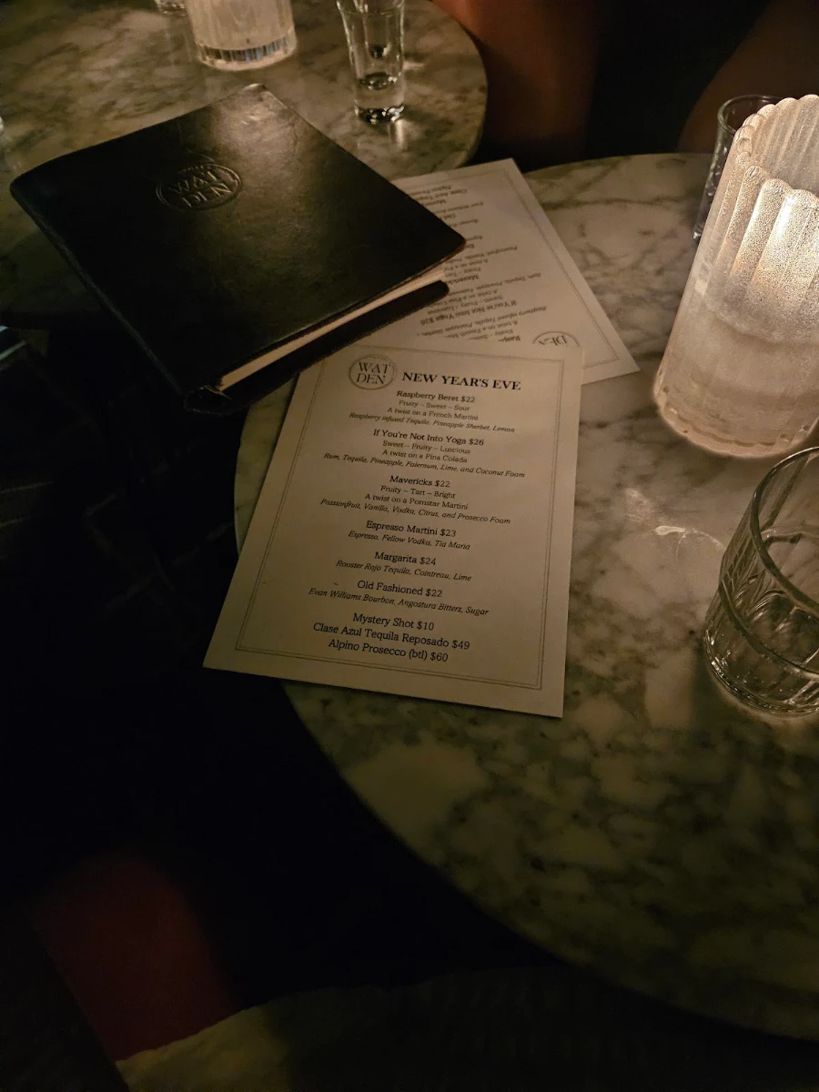 Menu, WAT Den - Whisky And Tequila + Cocktails