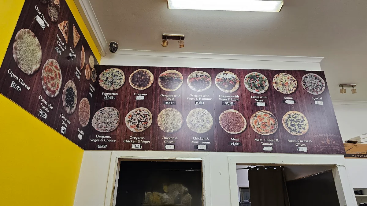 Menu, Country Bakery
