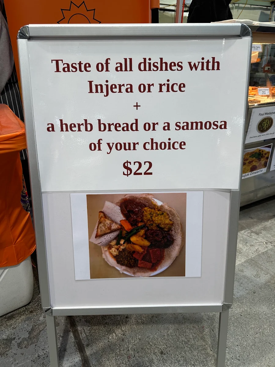 Menu, Seni's Ethiopian Cuisine