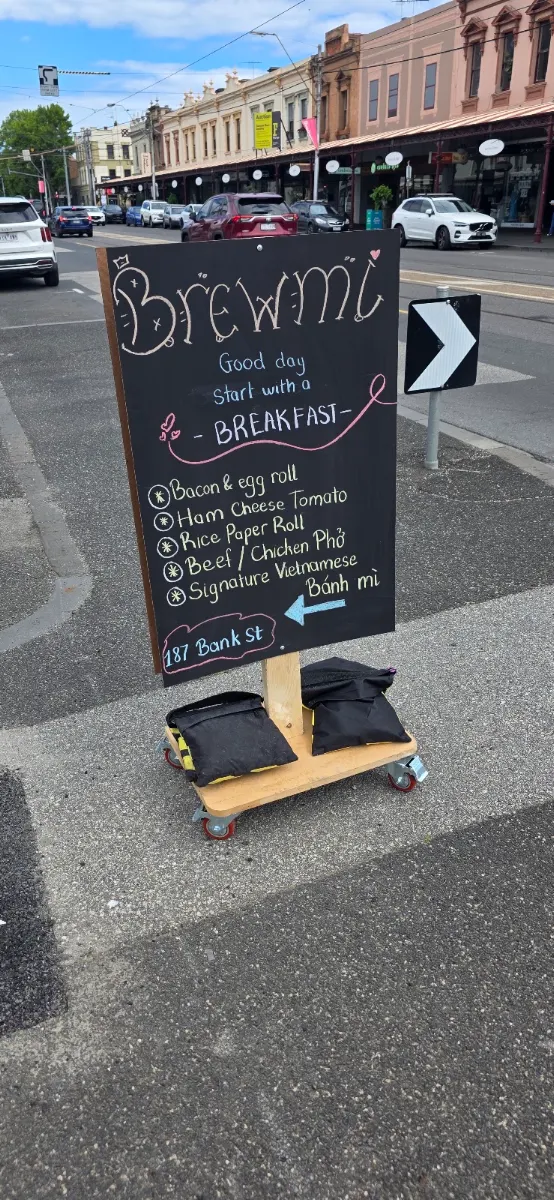 Menu, Brewmi Bakery