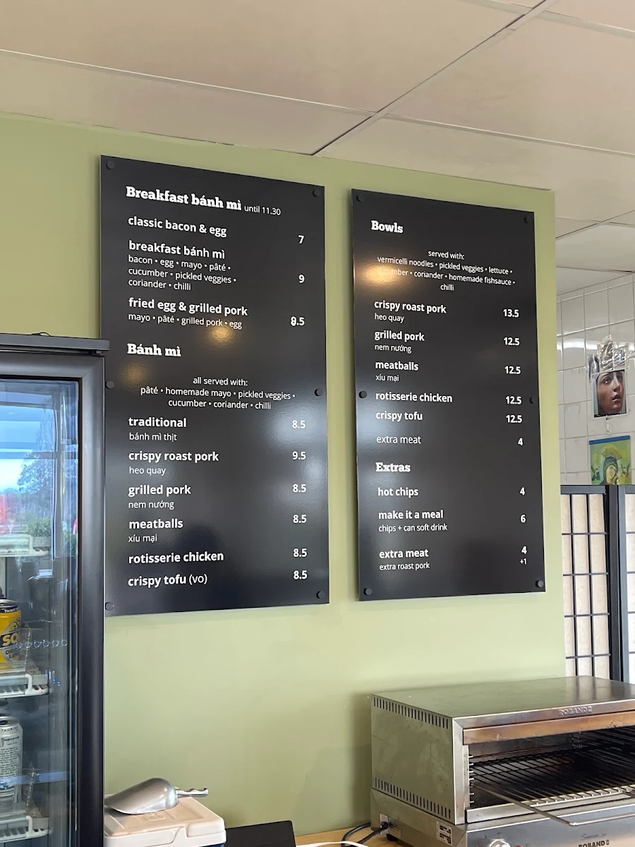 Menu, That Banh Mi Shop Malaga