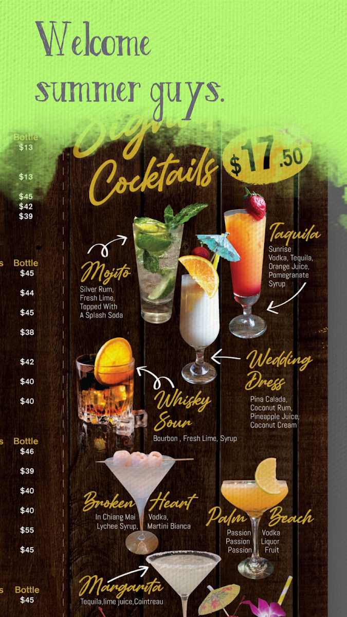 Menu, Sea wave Thai Restaurant Avalon beach