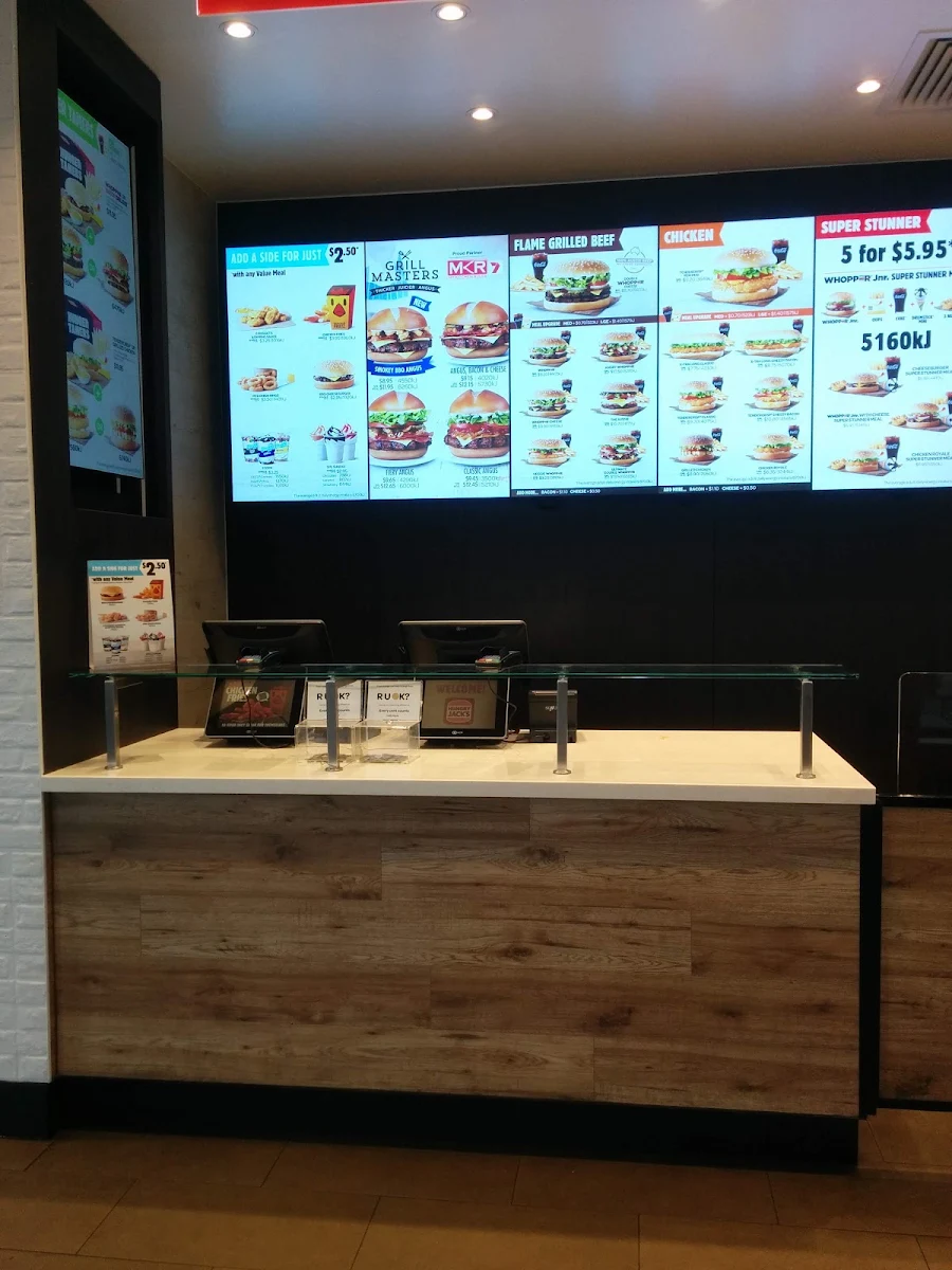 Menu, Hungry Jack's Burgers Burnie