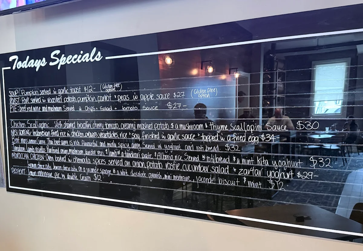 Menu, The Great Western Hotel