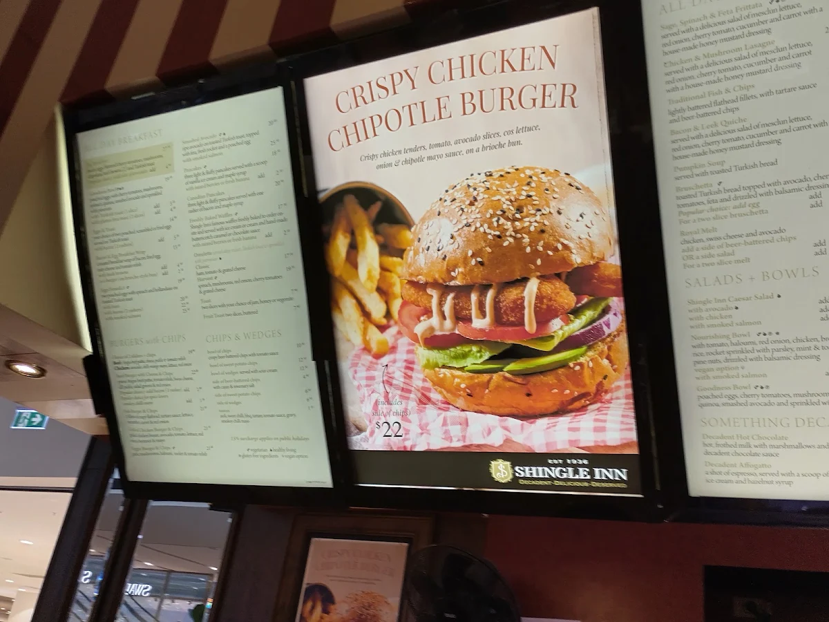 Menu, Shingle Inn Fountain Gate