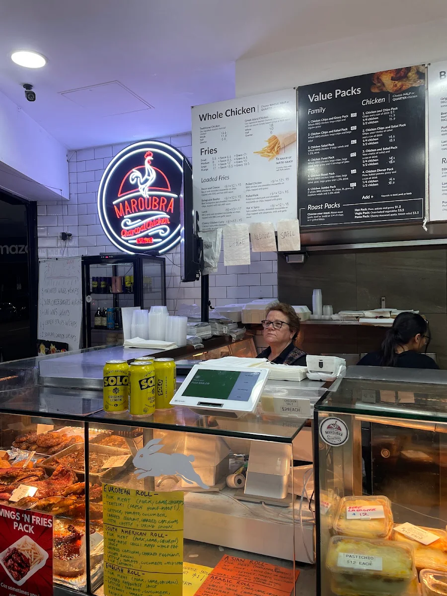 Menu, Maroubra Charcoal Chickens