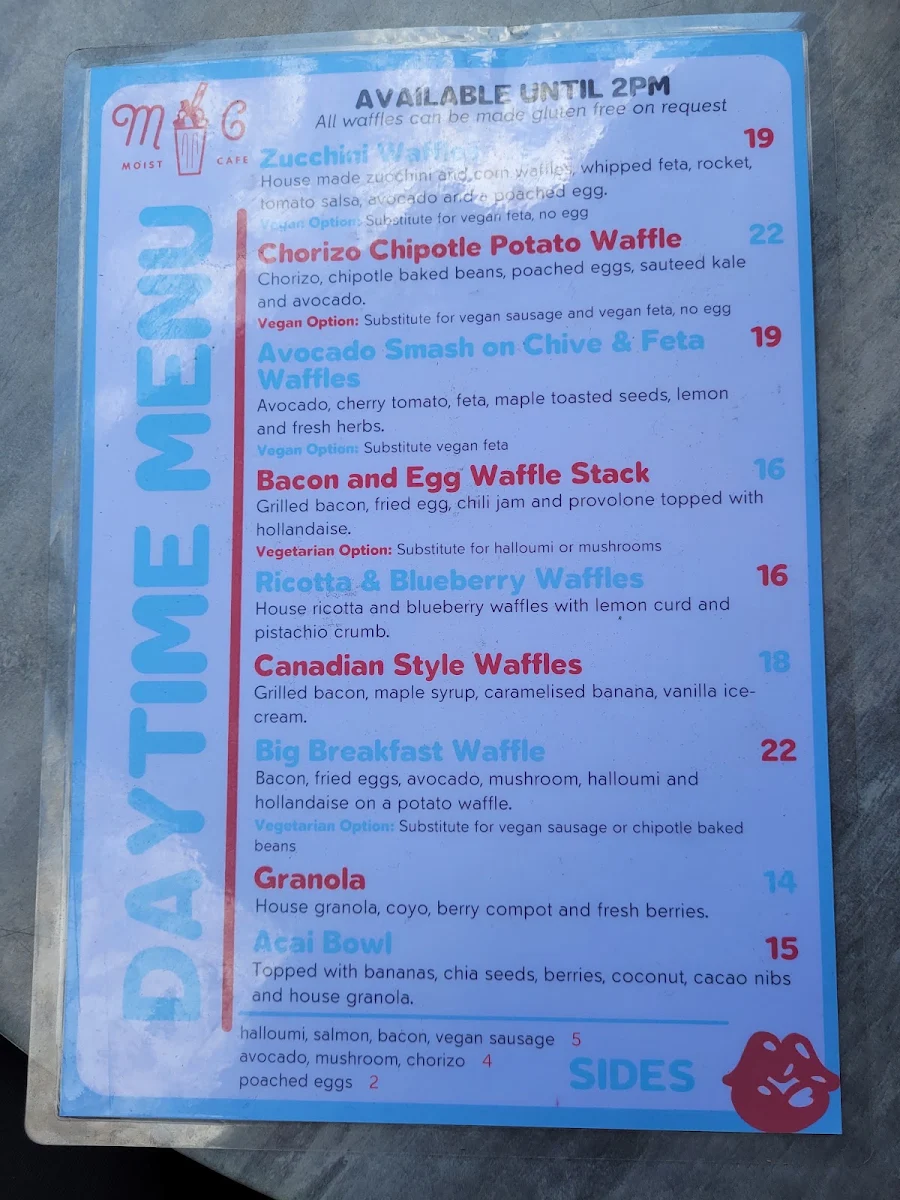 Menu, 13 Bees Bakery