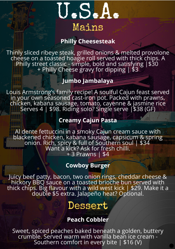Menu, Den Devine Restaurant & Music Lounge
