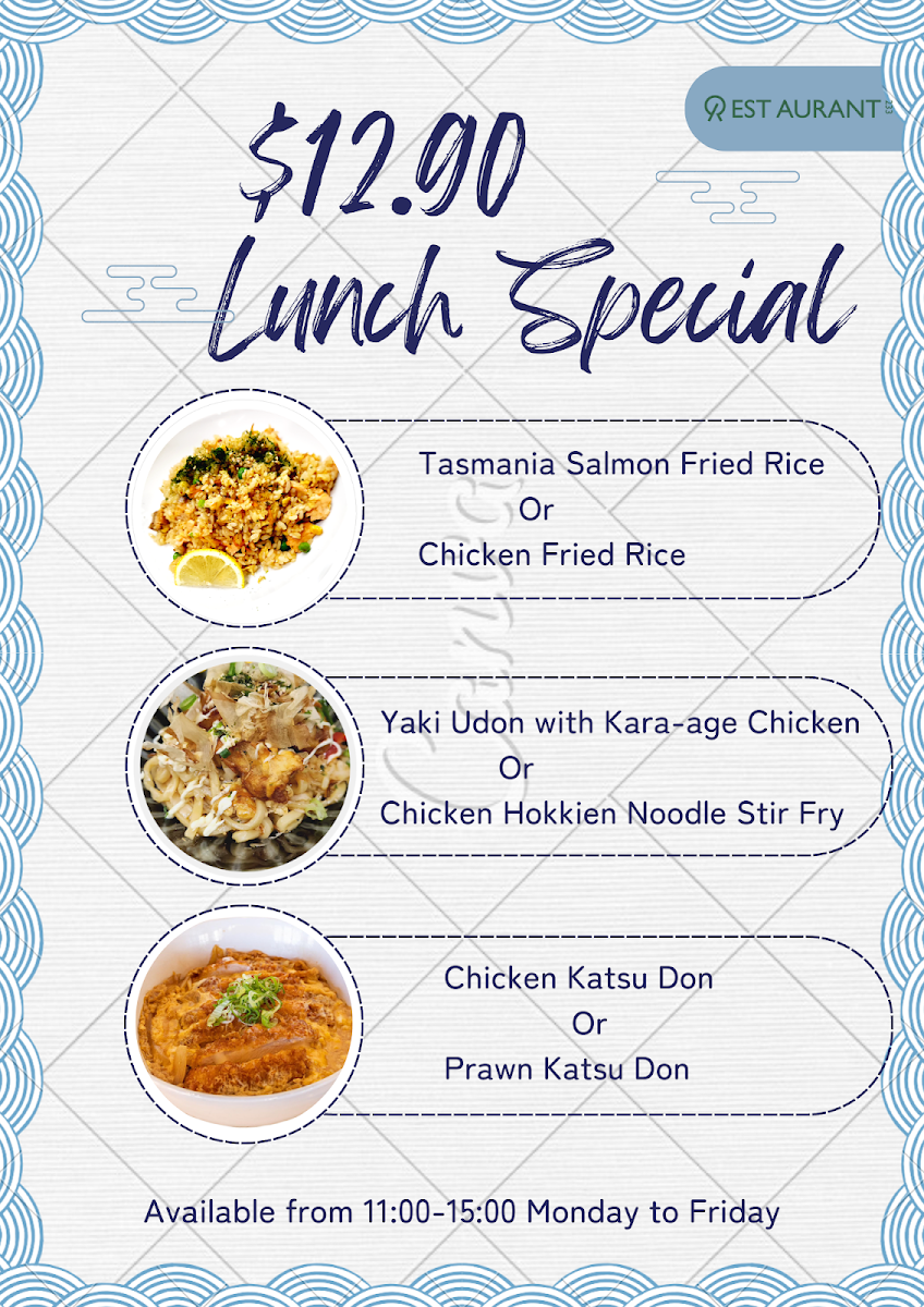 Menu, Restaurant 233