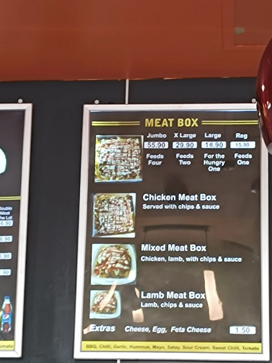 Menu, Ellenbrook Kebabs