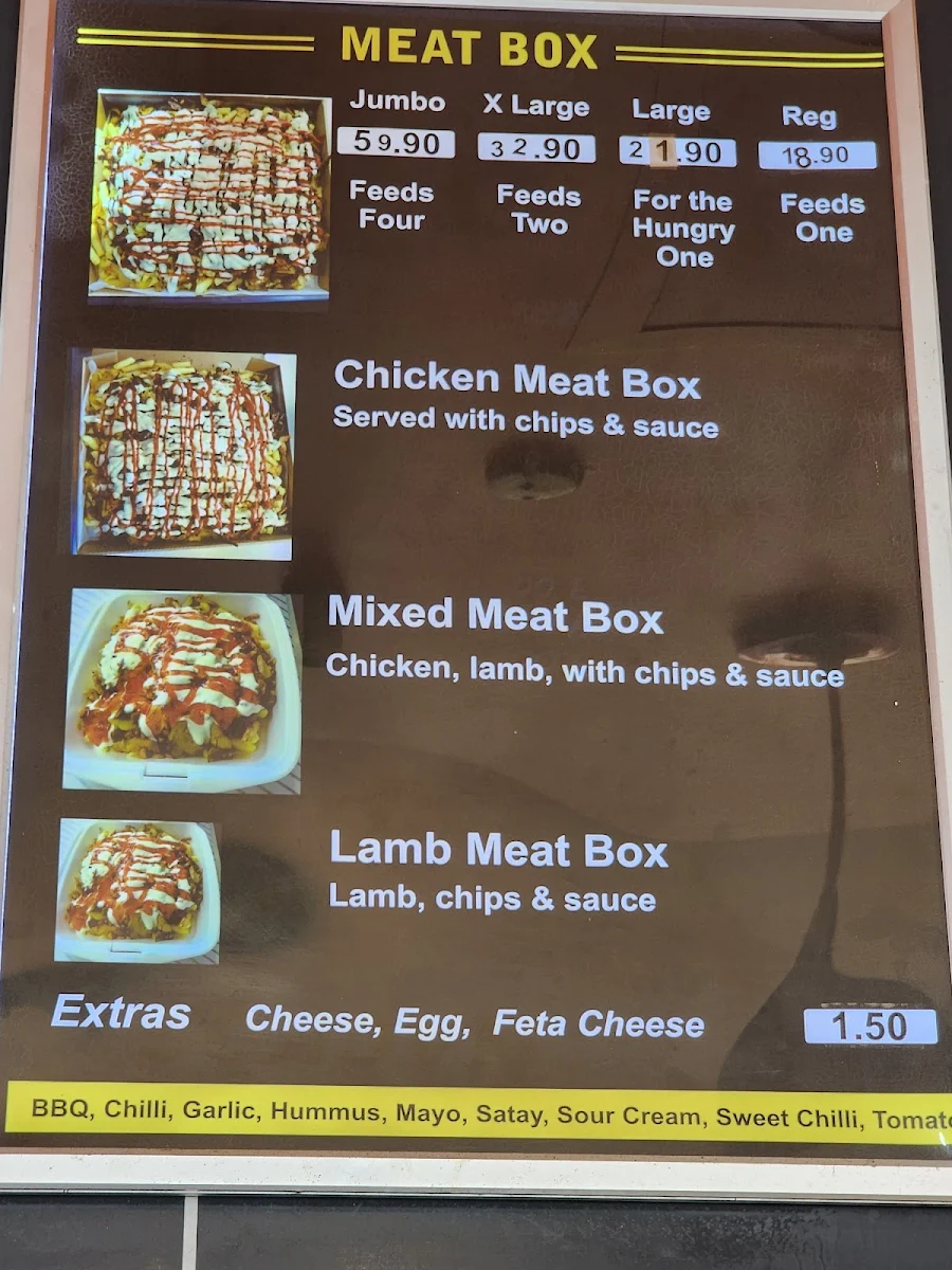 Menu, Ellenbrook Kebabs
