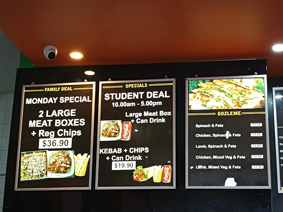 Menu, Ellenbrook Kebabs