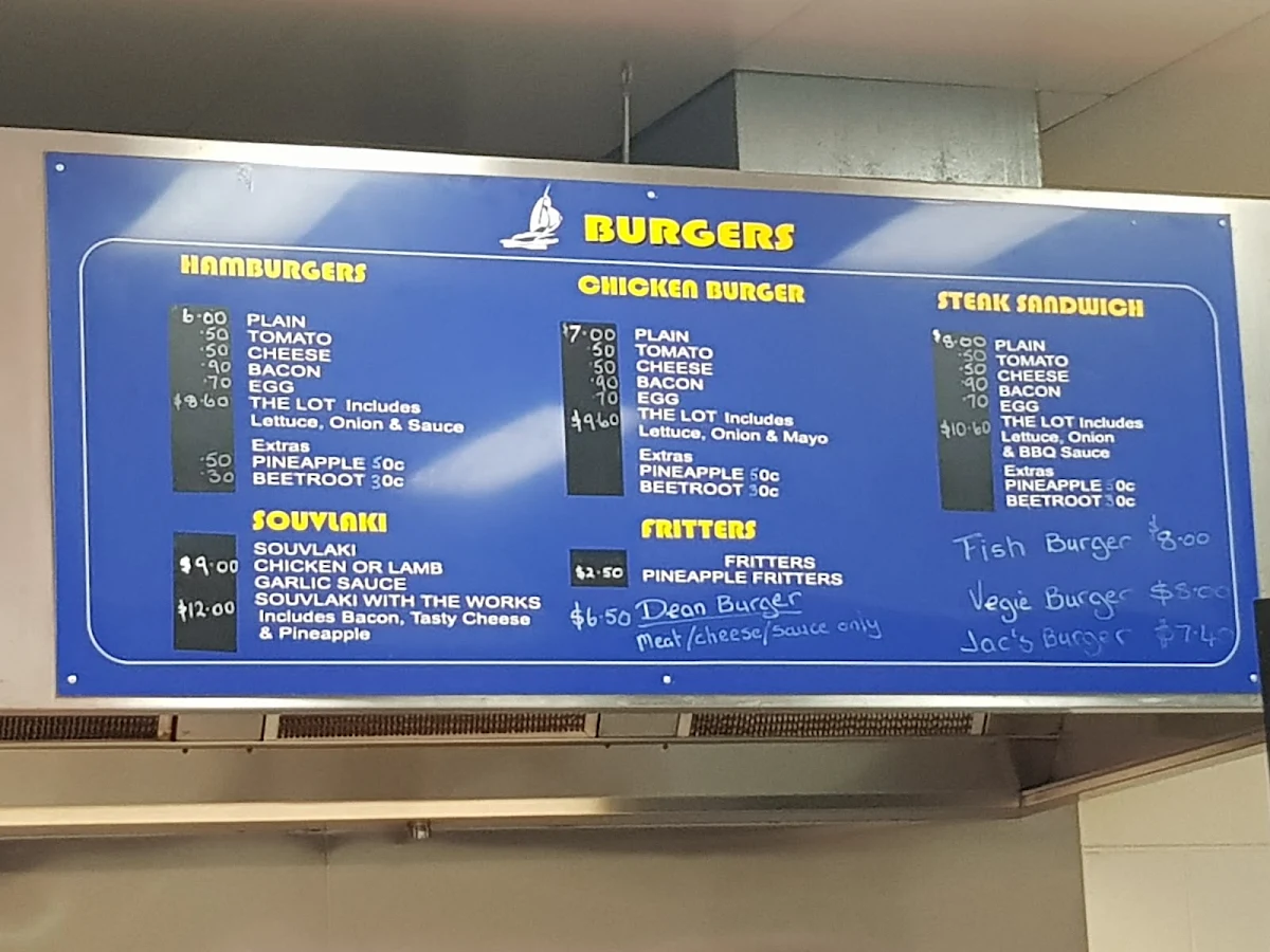 Menu, Ferry Cafe