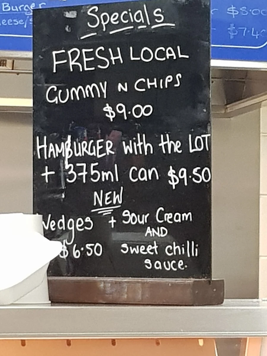 Menu, Ferry Cafe