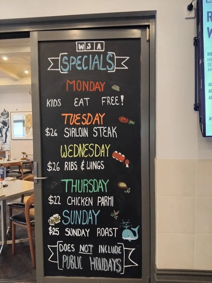 Menu, Whale & Ale