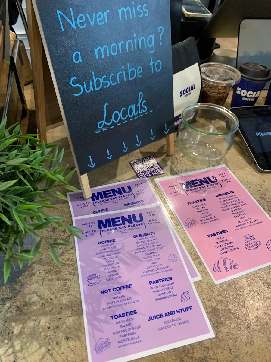 Menu, Please Say Please