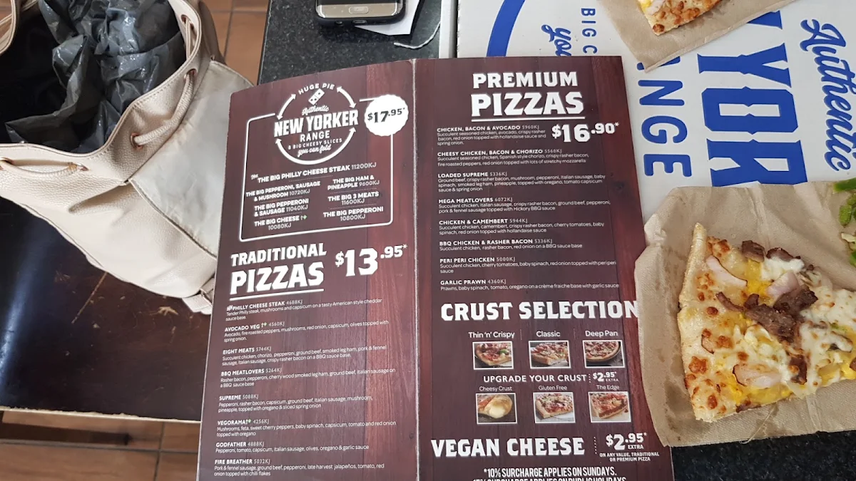 Menu, Domino's Pizza West End