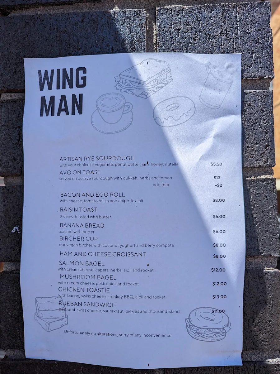 Menu, Wingman
