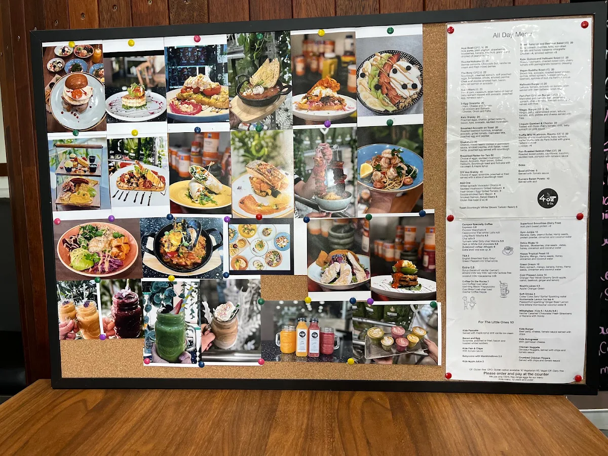 Menu, 4oz & Co Cafe