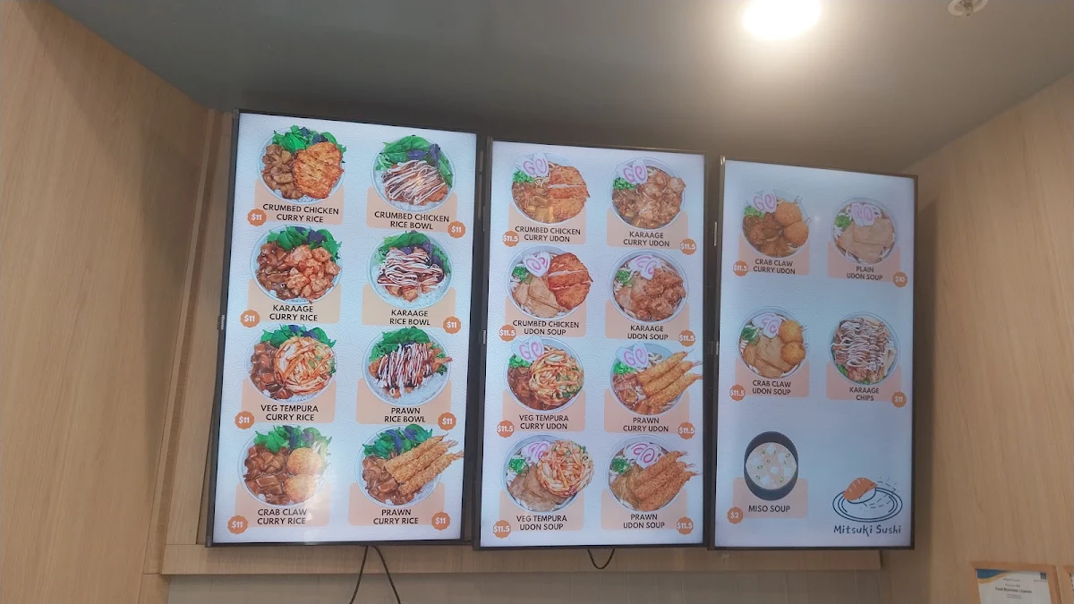 Menu, Mitsuki Sushi