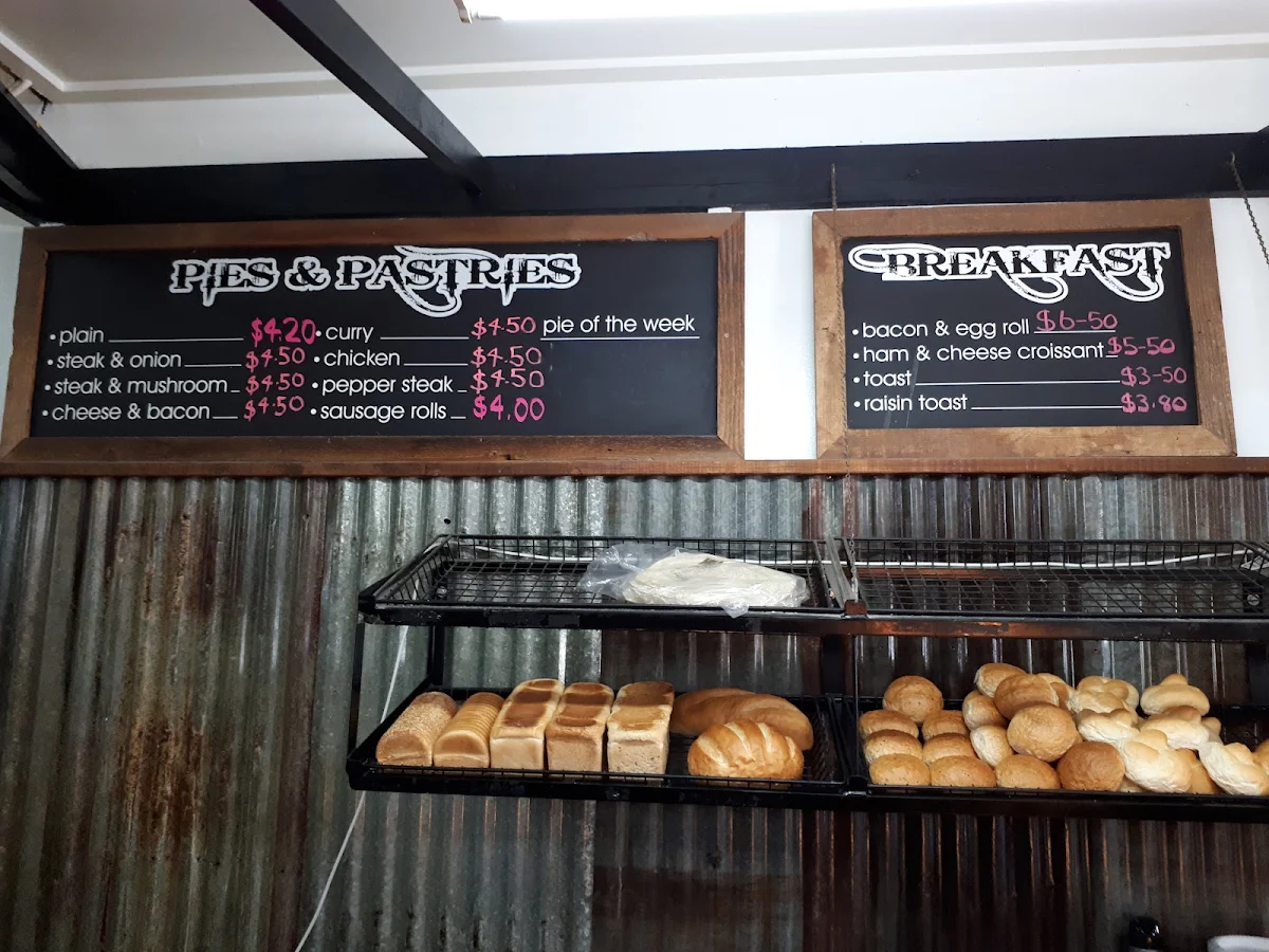 Menu, The Outback Bakery