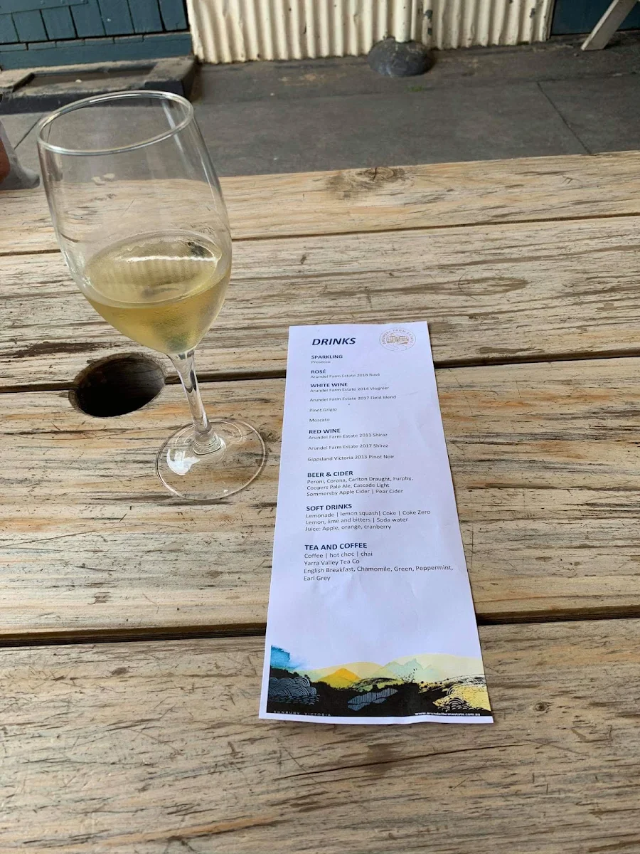 Menu, Arundel Farm Estate