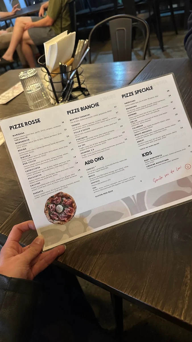 Menu, Pizzeria Da Leo WEMBLEY