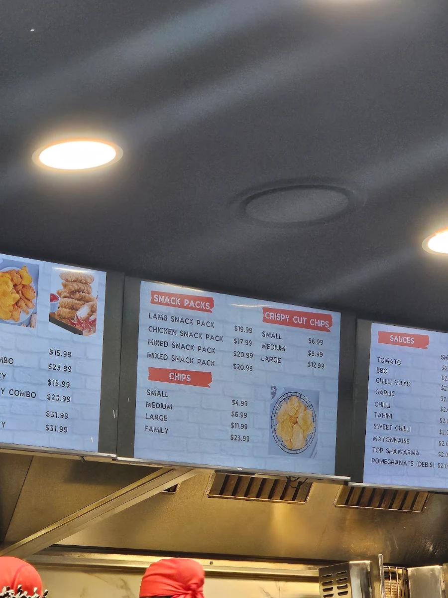 Menu, Top Shawarma Smithfield