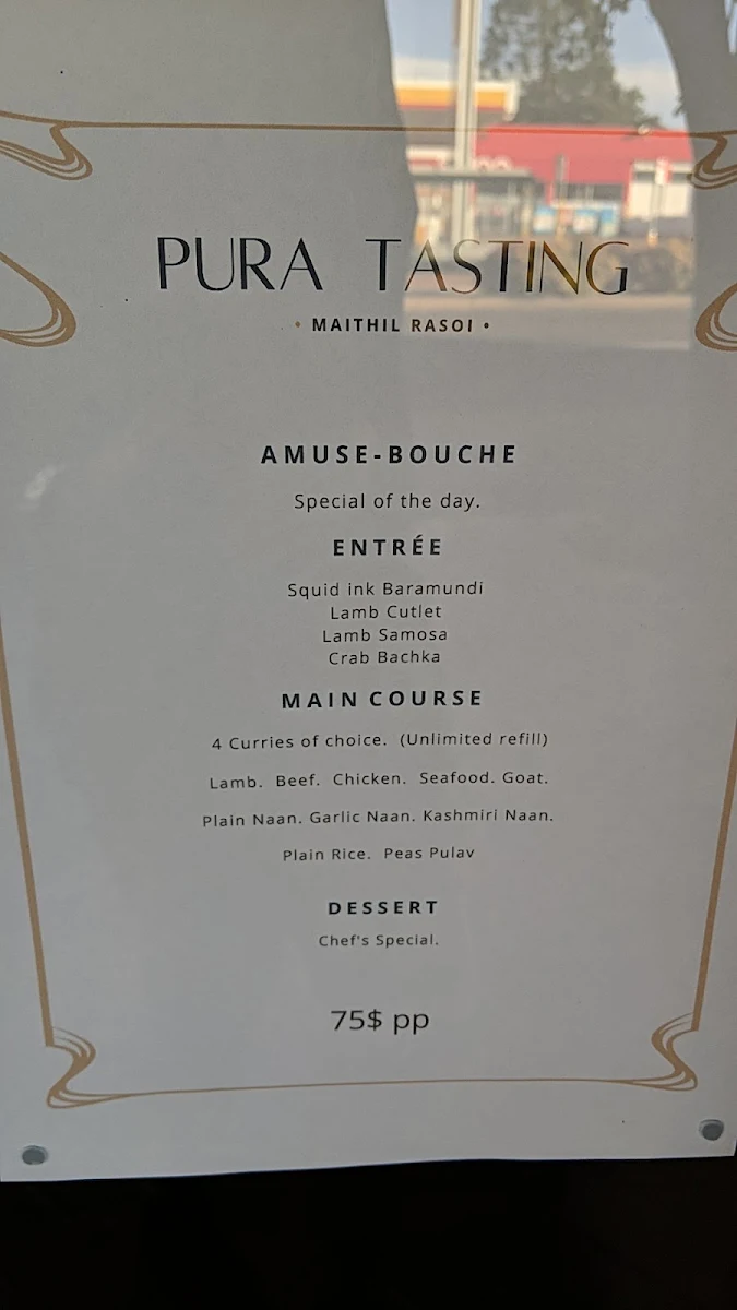 Menu, Maithil Rasoi