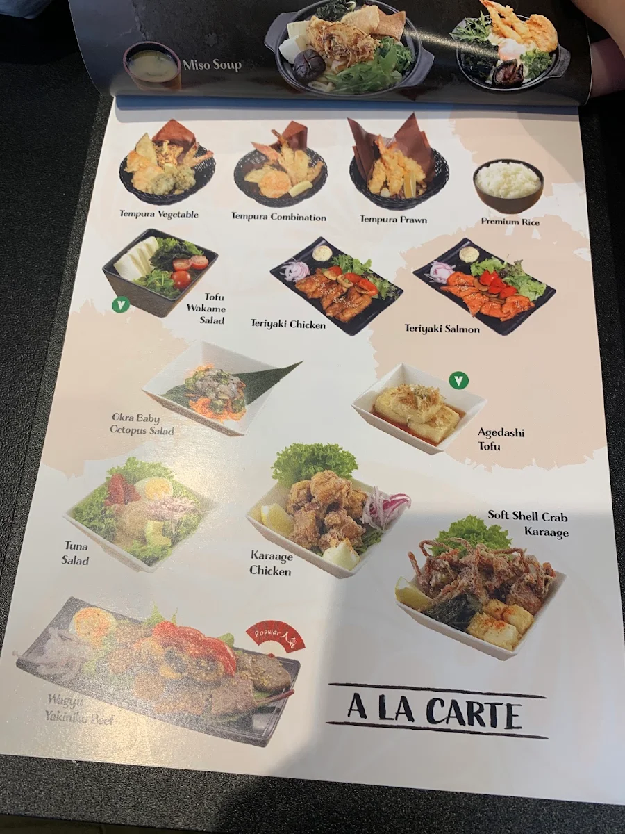 Menu, Makoto Sushi Bar